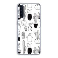 CaseCompany Cactusmotief: Oppo A91 Transparant Hoesje