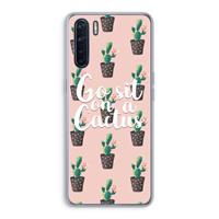 CaseCompany Cactus quote: Oppo A91 Transparant Hoesje
