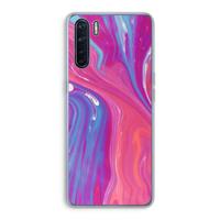 CaseCompany Paarse stroom: Oppo A91 Transparant Hoesje