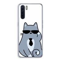 CaseCompany Cool cat: Oppo A91 Transparant Hoesje