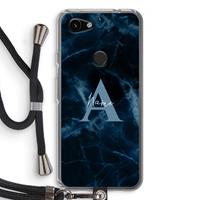 CaseCompany Midnight Marble: Pixel 3a Transparant Hoesje met koord