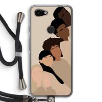 CaseCompany Sweet creatures: Pixel 3a Transparant Hoesje met koord