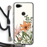 CaseCompany Floral bouquet: Pixel 3a Transparant Hoesje met koord