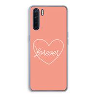 CaseCompany Forever heart: Oppo A91 Transparant Hoesje