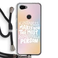 CaseCompany The prettiest: Pixel 3a Transparant Hoesje met koord