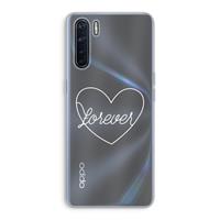 CaseCompany Forever heart pastel: Oppo A91 Transparant Hoesje