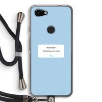 CaseCompany Reminder: Pixel 3a Transparant Hoesje met koord