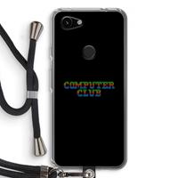 CaseCompany Retro: Pixel 3a Transparant Hoesje met koord