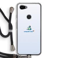 CaseCompany MSN: Pixel 3a Transparant Hoesje met koord