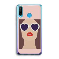 CaseCompany Red lips: Huawei P30 Lite Transparant Hoesje