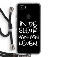 CaseCompany De Sleur: Pixel 3a Transparant Hoesje met koord