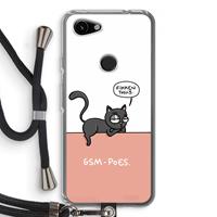 CaseCompany GSM poes: Pixel 3a Transparant Hoesje met koord