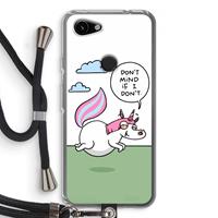 CaseCompany Unicorn: Pixel 3a Transparant Hoesje met koord