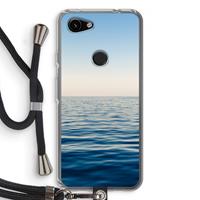 CaseCompany Water horizon: Pixel 3a Transparant Hoesje met koord