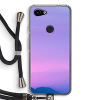 CaseCompany Sunset pastel: Pixel 3a Transparant Hoesje met koord