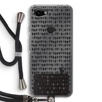 CaseCompany Crazy shapes: Pixel 3a Transparant Hoesje met koord