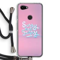 CaseCompany Sorry not sorry: Pixel 3a Transparant Hoesje met koord