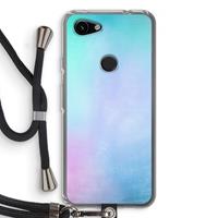 CaseCompany mist pastel: Pixel 3a Transparant Hoesje met koord