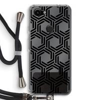 CaseCompany Geometrisch patroon: Pixel 3a Transparant Hoesje met koord