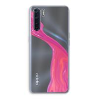 CaseCompany Paarse stroom: Oppo A91 Transparant Hoesje