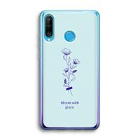 CaseCompany Bloom with grace: Huawei P30 Lite Transparant Hoesje