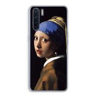 CaseCompany The Pearl Earring: Oppo A91 Transparant Hoesje