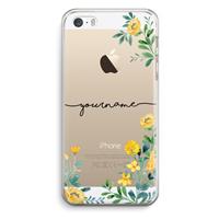 CaseCompany Gele bloemen: iPhone 5 / 5S / SE Transparant Hoesje