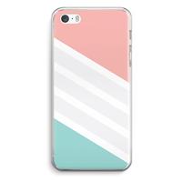 CaseCompany Strepen pastel: iPhone 5 / 5S / SE Transparant Hoesje