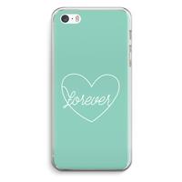 CaseCompany Forever heart pastel: iPhone 5 / 5S / SE Transparant Hoesje