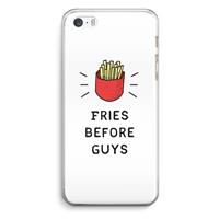 CaseCompany Fries before guys: iPhone 5 / 5S / SE Transparant Hoesje