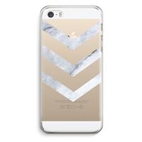 CaseCompany Marmeren pijlen: iPhone 5 / 5S / SE Transparant Hoesje