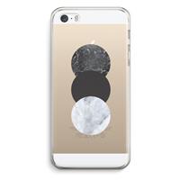 CaseCompany Marmeren cirkels: iPhone 5 / 5S / SE Transparant Hoesje