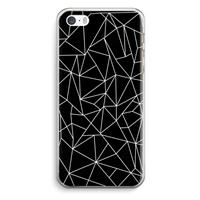 CaseCompany Geometrische lijnen wit: iPhone 5 / 5S / SE Transparant Hoesje