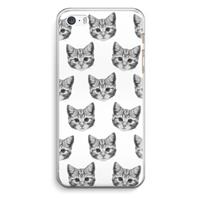CaseCompany Kitten: iPhone 5 / 5S / SE Transparant Hoesje