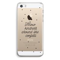 CaseCompany Confetti: iPhone 5 / 5S / SE Transparant Hoesje