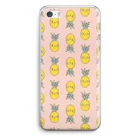 CaseCompany Ananas: iPhone 5 / 5S / SE Transparant Hoesje