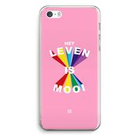 CaseCompany Het Leven Is Mooi: iPhone 5 / 5S / SE Transparant Hoesje