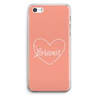 CaseCompany Forever heart: iPhone 5 / 5S / SE Transparant Hoesje