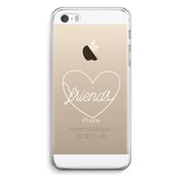 CaseCompany Friends heart pastel: iPhone 5 / 5S / SE Transparant Hoesje