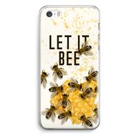 CaseCompany Let it bee: iPhone 5 / 5S / SE Transparant Hoesje