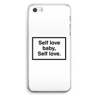 CaseCompany Self love: iPhone 5 / 5S / SE Transparant Hoesje