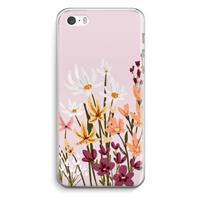 CaseCompany Painted wildflowers: iPhone 5 / 5S / SE Transparant Hoesje