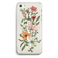 CaseCompany Hello bloemen: iPhone 5 / 5S / SE Transparant Hoesje