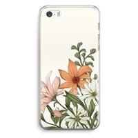 CaseCompany Floral bouquet: iPhone 5 / 5S / SE Transparant Hoesje
