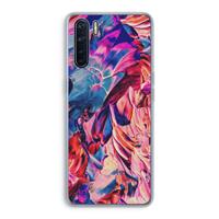 CaseCompany Pink Orchard: Oppo A91 Transparant Hoesje