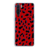 CaseCompany Red Leopard: Oppo A91 Transparant Hoesje