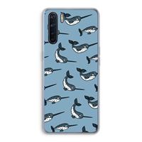 CaseCompany Narwhal: Oppo A91 Transparant Hoesje