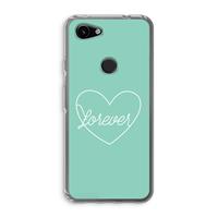 CaseCompany Forever heart pastel: Google Pixel 3a Transparant Hoesje