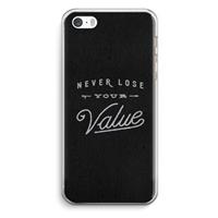 CaseCompany Never lose your value: iPhone 5 / 5S / SE Transparant Hoesje