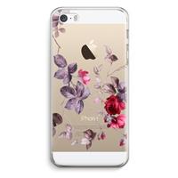 CaseCompany Mooie bloemen: iPhone 5 / 5S / SE Transparant Hoesje